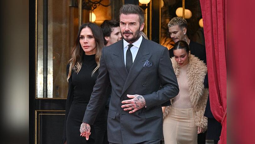 Zeigt sich als Gemeinschaft: Die Beckham-Familie ohne Sohn Brooklyn. Zeigt sich als Gemeinschaft: Die Beckham-Familie ohne Sohn Brooklyn.