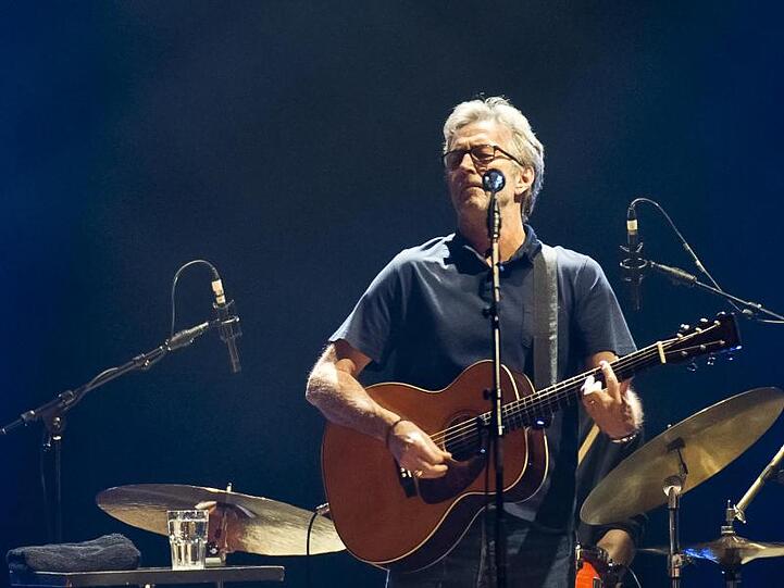 Die englische Rocklegende Eric Clapton. Foto: Nicolas Armer/dpa