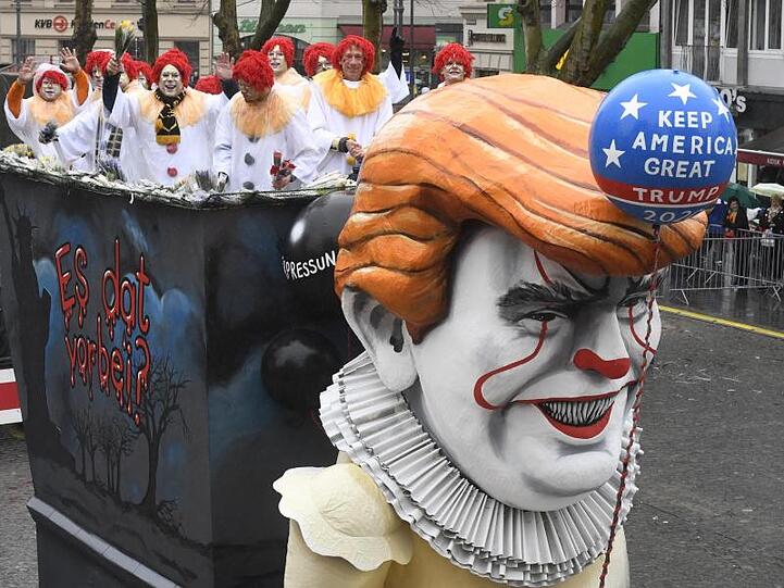 Donald Trump als Horrorclown.
