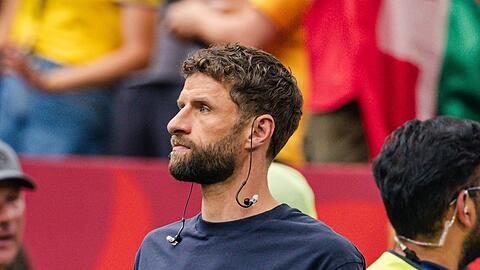 Thomas Müller in seiner Funktion als TV-Experte bei der Fußball-WM 2026. Thomas Müller in seiner Funktion als TV-Experte bei der Fußball-WM 2026.