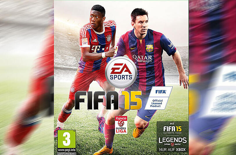 David Alaba (l.) ziert bereits zum dritten Mal das Cover von Fifa.