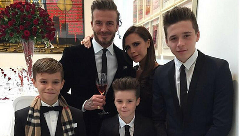 Die gesamte Familie Beckham auf einem Foto Die gesamte Familie Beckham auf einem Foto
