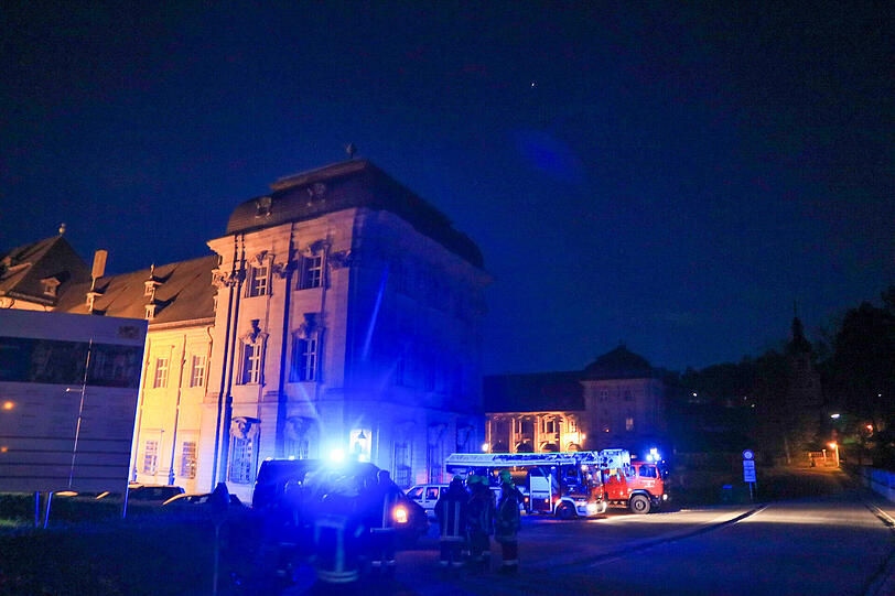 Großaufgebot am Jugendgefängnis in Ebrach - die Bilder vom Polizeieinsatz.