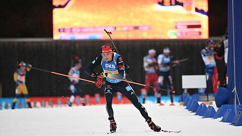 Die deutsche Staffel um Benedikt Doll musste sich in Ruhpolding nur den Norwegern geschlagen geben.