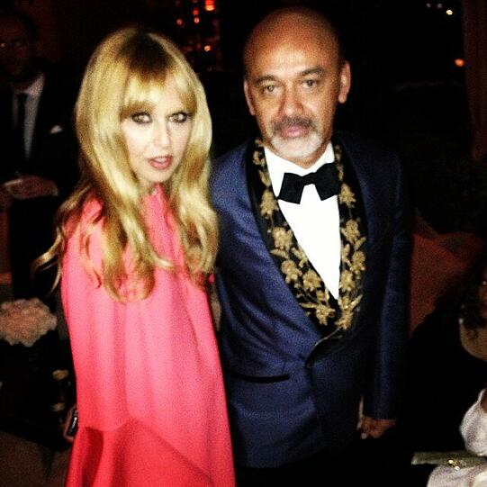 Hollywood-Stylistin rachel Zoe mit Schuh-Designer Christian Louboutin