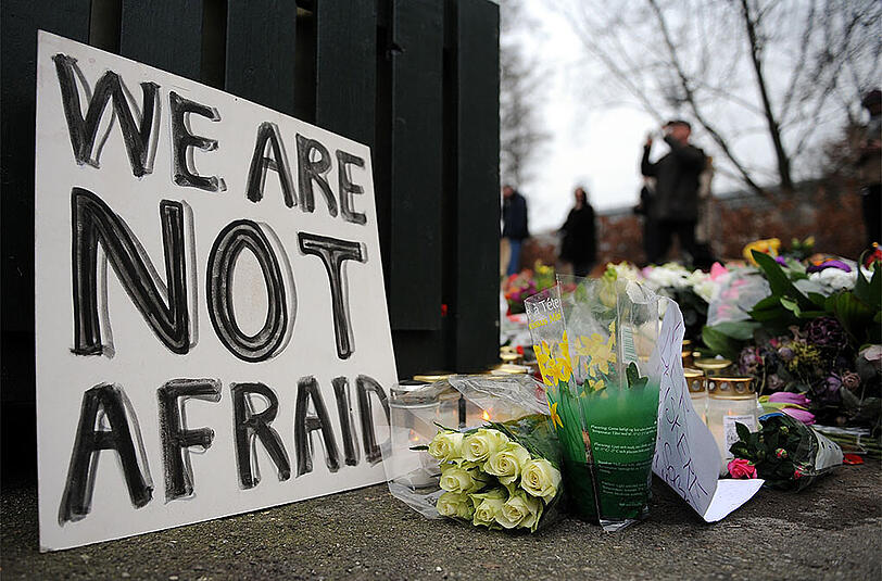 Blumen am Tatort des Terroranschlags in Kopenhagen. Der Attentäter schwärmte im Gefängnis vom Dschihad, dem "heiligen Krieg".
