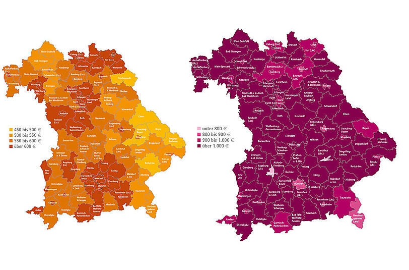 Die Rente wird immer weniger - in Bayern gibt es aber große Unterschiede.