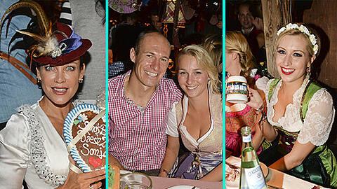 Sonja Kirchberger, Arjen und Bernadien Robben, Verena Kerth: Sehen Sie in der Bilderstrecke, wie die Promis am mittleren Oktoberfest-Wochenende in Käfers Wiesn-Schänke feiern.