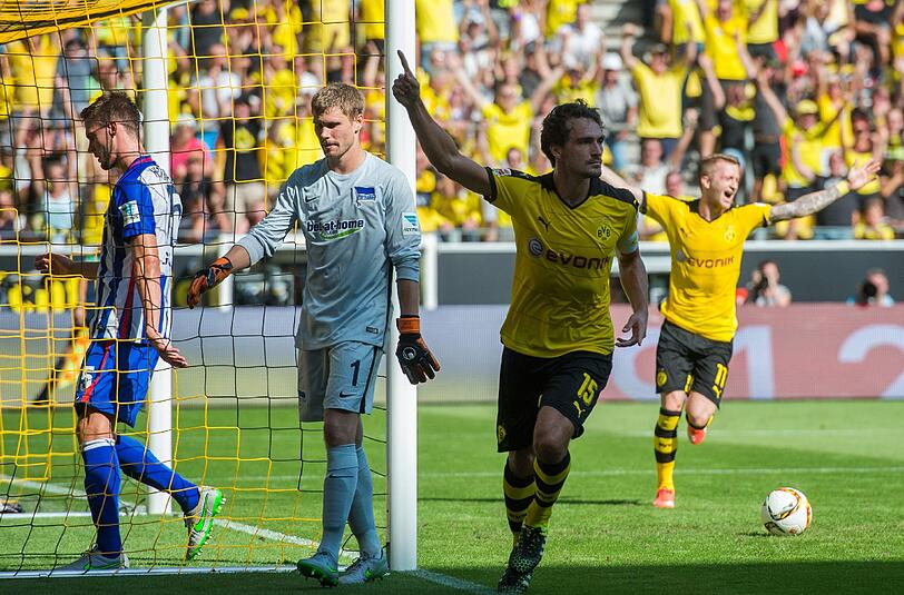 Dortmunds Mats Hummels jubelt über das 1:0.