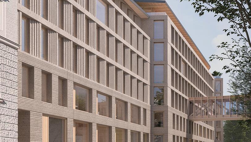 Eine kleine Br&uuml;cke f&uuml;r B&uuml;romitarbeiter (r.) wird es in ein paar Jahren wohl wieder geben, wenn der Neubau an der Sternstra&szlig;e gebaut wird.