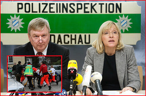 Betroffenheit bei Justizministerin Beate Merk und dem Münchner Generalstaatsanwalt Christoph Strötz auf der Pressekonferenz am Mittwochabend in Dachau: Der Mörder des erschossenen Staatsanwalts war im Gericht nicht auf Waffen kontrolliert worden. So hatte er eine illegale Waffe mit in den Gerichtssaal schmuggeln können.