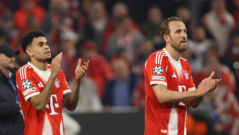 Aus der Premier League zum FC Bayern: Luis D&iacute;az (l.) und Harry Kane.