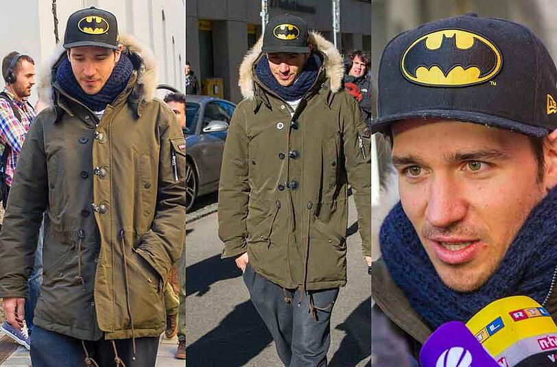 Nach seinem Auto-Unfall: Felix Neureuther verlässt die Arztpraxis von Hans-Wilhelm Müller-Wohlfahrt.