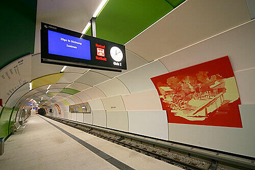 Derzeit ist hier Endstation: der U-Bahnhof Garching.