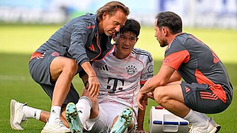 Min-jae Kim musste gegen Hoffenheim vorzeitig ausgewechselt werden.