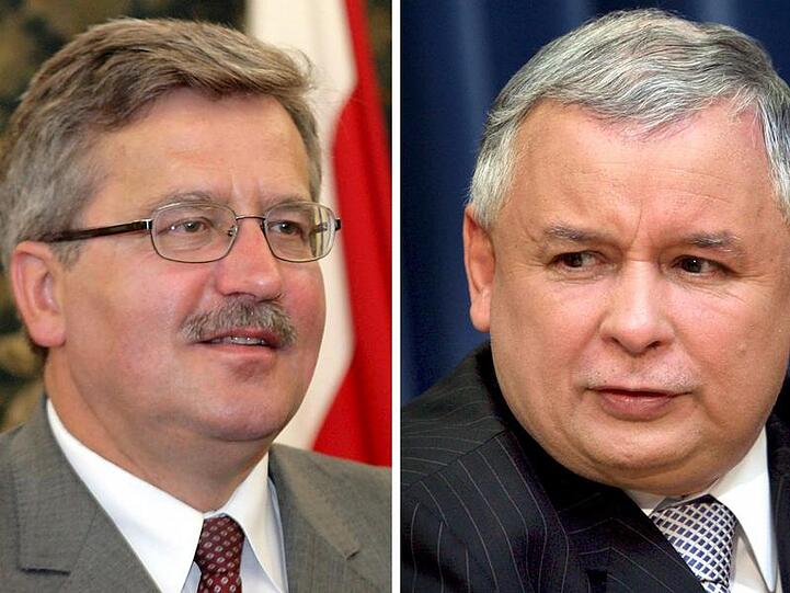 Stehen sich in einer Stichwahl gegenüber: Der national-konservative Oppositionsführer Jaroslaw Kaczynski, und Parlamentschef Bronislaw Komorowski.
