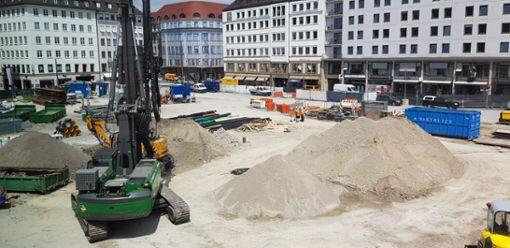 Die Baustelle am Marienhof.