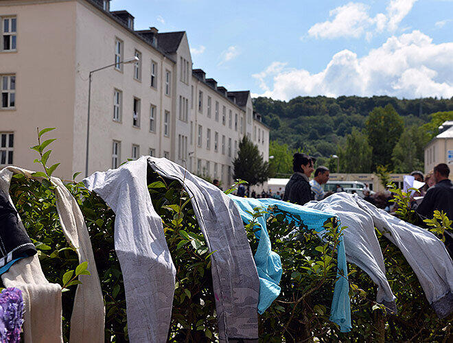 Aufnahmeeinrichtung für Asylsuchende in Trier: Die Asylbewerberin, die in Trier an schweren Kopfverletzungen gestorben war, ist wohl Opfer eines Gewaltverbrechens geworden.