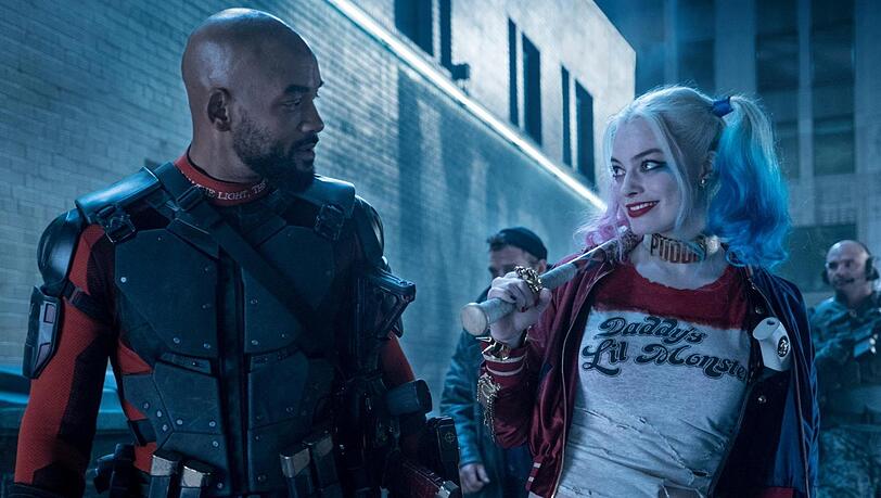 Scharfschütze Deadshot (Will Smith) und die leicht verrückte Harley Quinn (Margot Robbie). Scharfschütze Deadshot (Will Smith) und die leicht verrückte Harley Quinn (Margot Robbie).