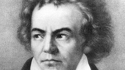Der deutsche Komponist Ludwig van Beethoven auf einer zeitgenössischen Darstellung.
