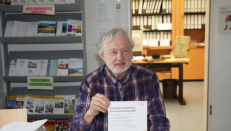Reinhard Bauer, der in der Lerchenau wohnt, verbringt als Seniorenbeirats-Chef auch viel Zeit in der Geschäftsstelle in der Burgstraße. Jetzt wirbt er um Kandidaten.