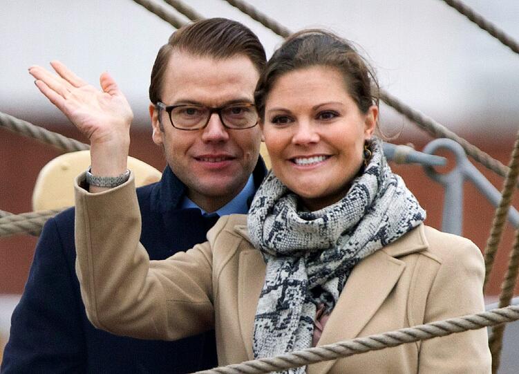 Kronprinzessin Victoria von Schweden mit ihrem Mann Daniel