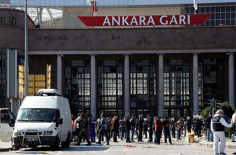 Der Bahnhof in Ankara: Hier explodierten die Sprengsätze.