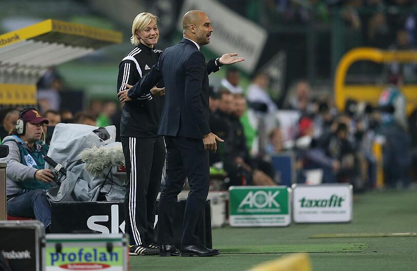 So hitzig debattierten Pep Guardiola und Bibiana Steinhaus.