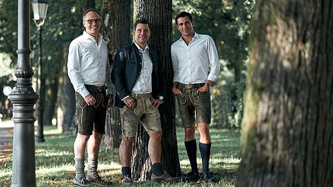 Die drei Gründer von Bits and Pretzels: (v.l) Bernd Storm van&rsquo;s Gravesande, Felix Haas und Andreas Bruckschlögl.