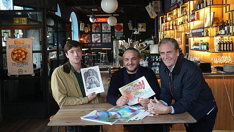 Jede Speisekarte im Papi ist ein Unikat. Marcus Gill, Kerim Kilic und Marc Uebelherr bringen neapolitanische Streetart und Pizza an die Isar.