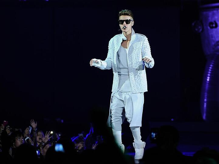 Justin Bieber bei einem Konzert
