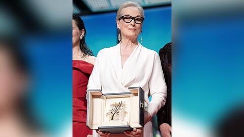 Meryl Streep zeigte sich "sehr geehrt" über die Ehrenpalme.