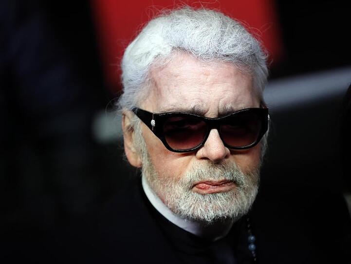 Modedesigner Karl Lagerfeld 2018 in Paris.