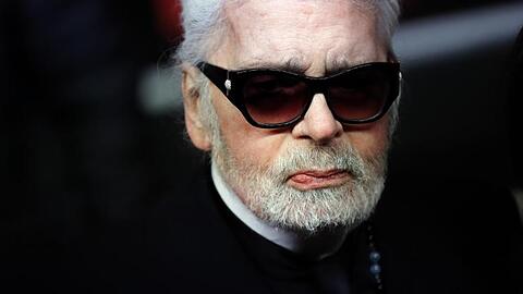 Modedesigner Karl Lagerfeld 2018 in Paris.