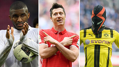 Modeste, Lewandowsky und Aubameyang kämpfen um die Torjägerkanone.