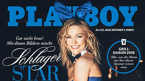 Schlager-Star Linda Hesse lockt auf dem Playboy-Cover im Juni.