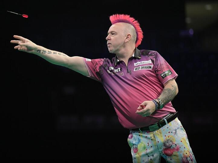 Schrill und bunt: Peter Wright.