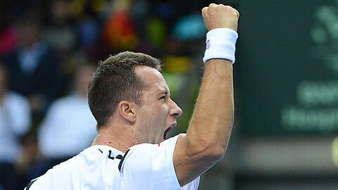 Philipp Kohlschreiber beim Davis-Cup 2014. Jetzt kehrt die deutsche Nummer Eins wieder ins Team zurück. (Archivbild)
