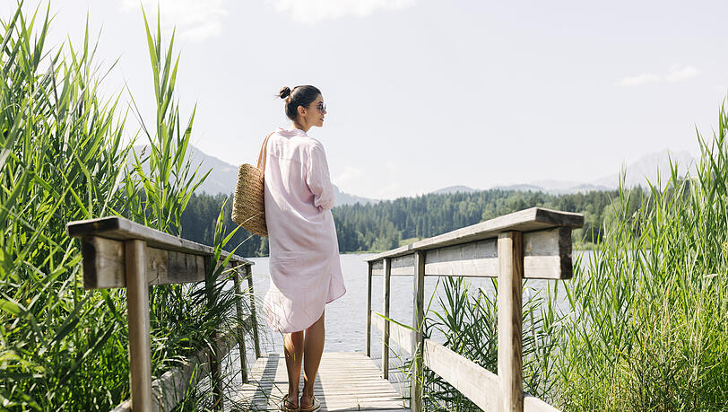 Der Schwarzsee - ein Naturjuwel. Entweder Abkühlen im See, oder einfach den Ausblick genießen am Wasser. Der Schwarzsee - ein Naturjuwel. Entweder Abkühlen im See, oder einfach den Ausblick genießen am Wasser.