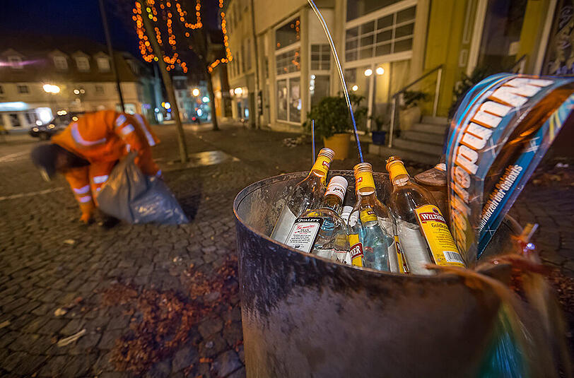 Am diesjährigen Neujahrstag beseitigte die Straßenreinigung insgesamt 40 Tonnen Silvestermüll im Münchner Großraum. (Archivbild)