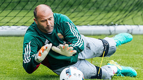 Steht auch am Samstag gegen die DFB-Elf wieder im ungarischen Tor:
Gabor Kiraly.