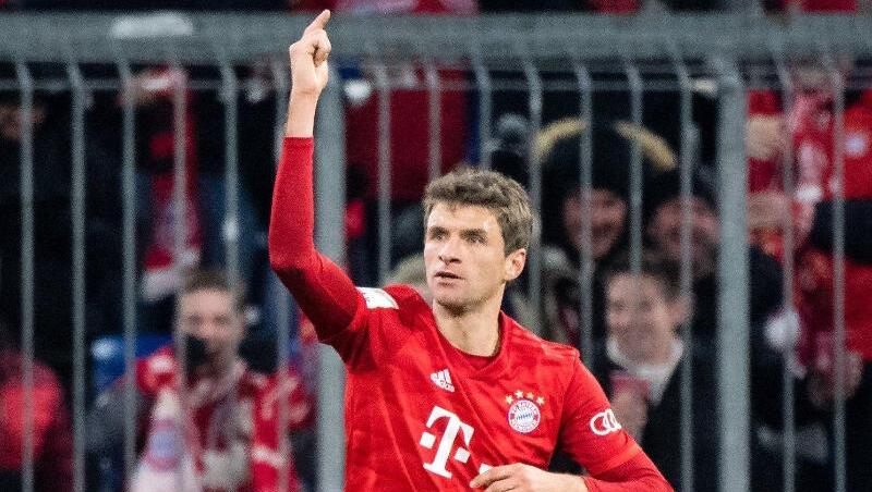 Fußball:Thomas Müller vom FC Bayern München. Foto: Matthias Balk/dpa Fußball:Thomas Müller vom FC Bayern München. Foto: Matthias Balk/dpa