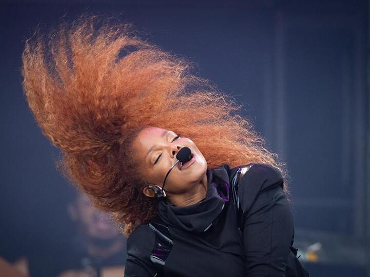 Schüttel dein Haar: Janet Jackson beim Glastonbury Festival auf der Worthy Farm.