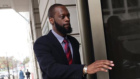 Pras Michel auf dem Weg ins Gericht in Washington.