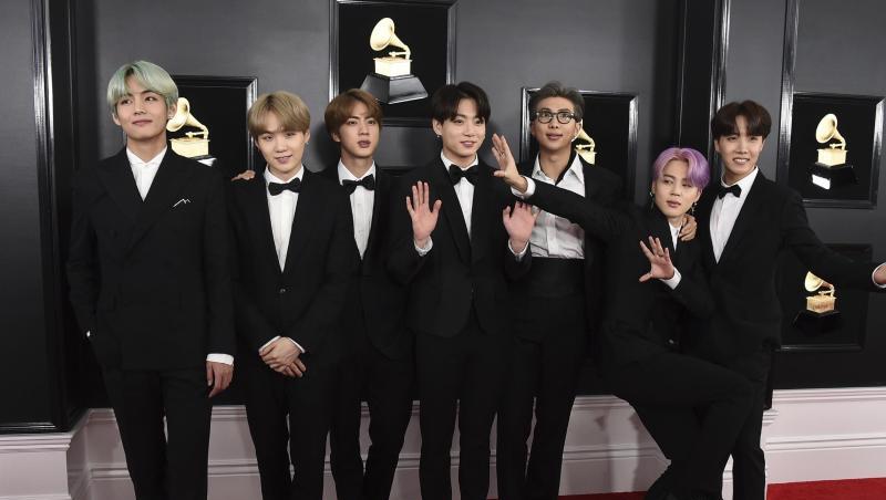 Die südkoreanische Boygroup BTS bei den 61. Grammy Awards im Staples Center. Die südkoreanische Boygroup BTS bei den 61. Grammy Awards im Staples Center.