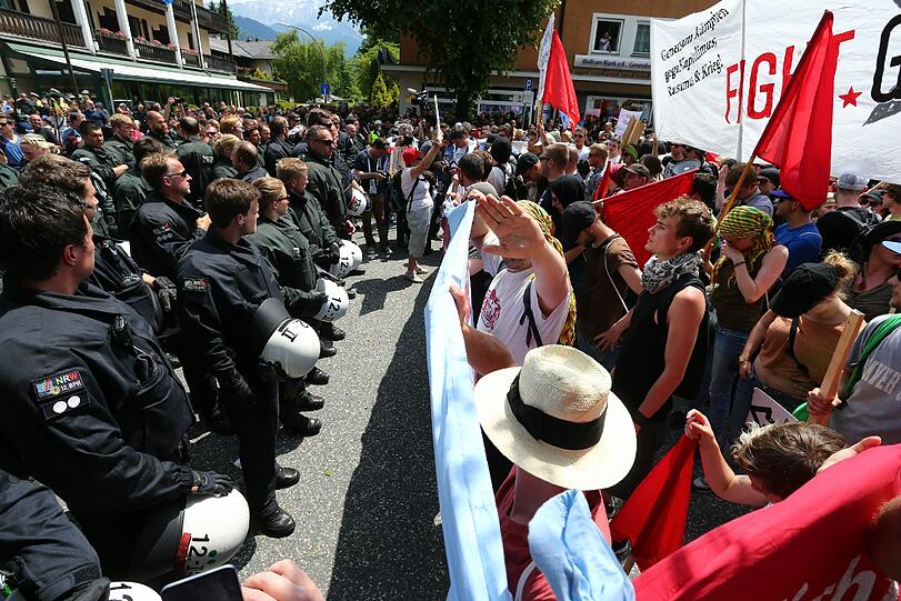 Die Bilder von den G7-Gegnern in Garmisch.