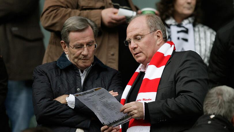 Der alte und der neue Bayern-Präsident? Karl Hopfner und Uli Hoeneß (r.) Der alte und der neue Bayern-Präsident? Karl Hopfner und Uli Hoeneß (r.)