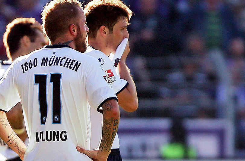 Und schon geht's bei den Löwen um den Abstiegskampf: Lange Gesichter nach der 4:1-Pleite gegen Aue.