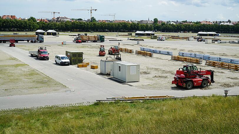 Die Bilder vom Start des Aufbaus der Theresienwiese am 10. Juli.