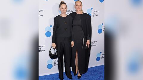 Uma Thurman und Maya Hawke bei ihrem Auftritt in New York.